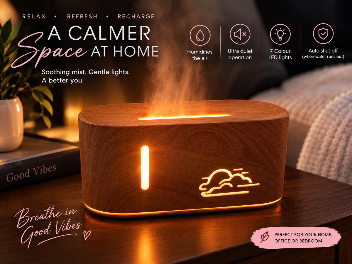 CloudMist™ Flame Humidifier & Essential Oil Diffuser